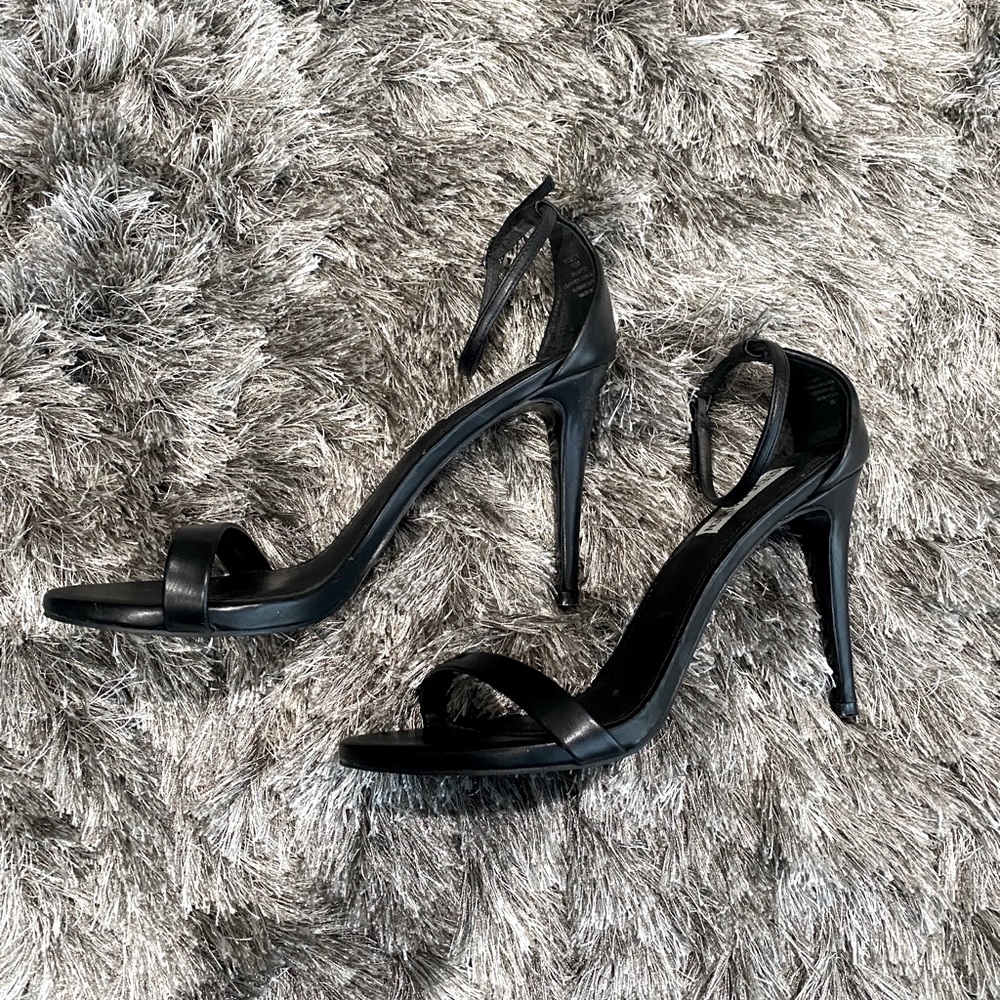 Steve Madden Black Leather Heels